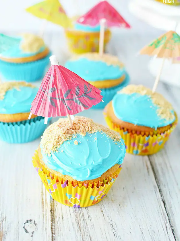 Beach Birthday Cupcakes