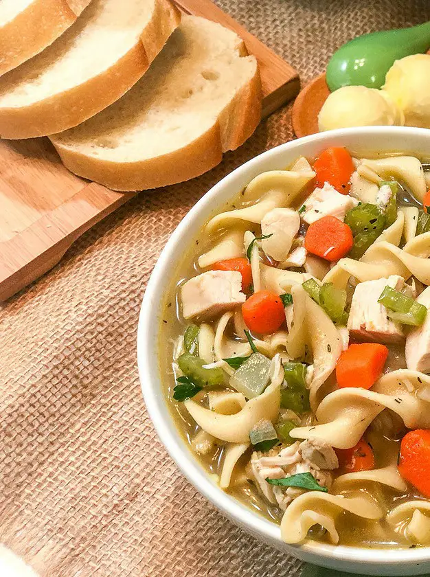 Quick Dutch Oven Chicken Noodle Soup