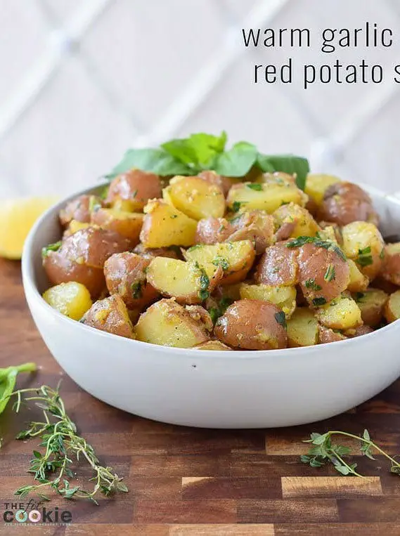 Warm Garlic Herb Potato Salad