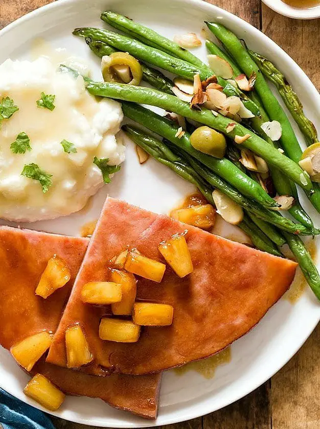 Honey Glazed Ham Steak Dinner