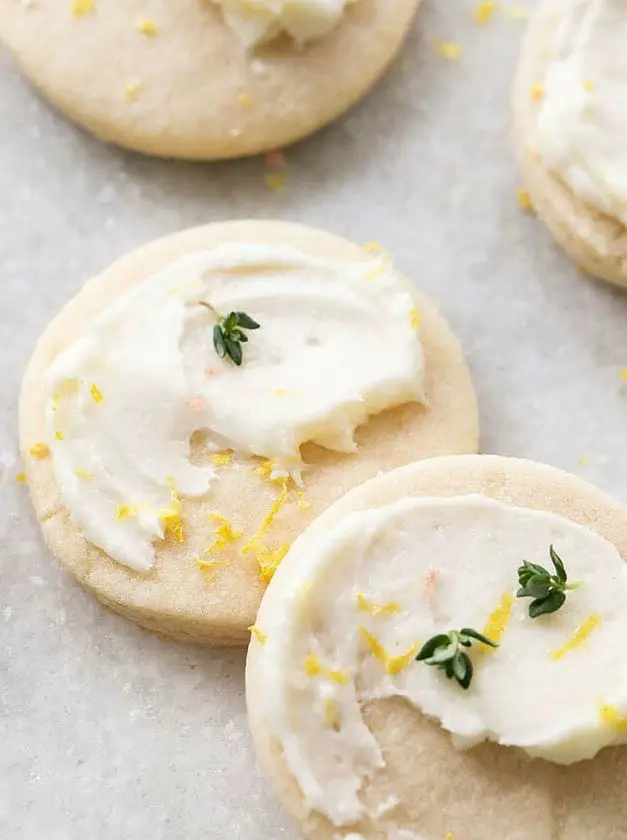 Lemon + Thyme Shortbread Cookies