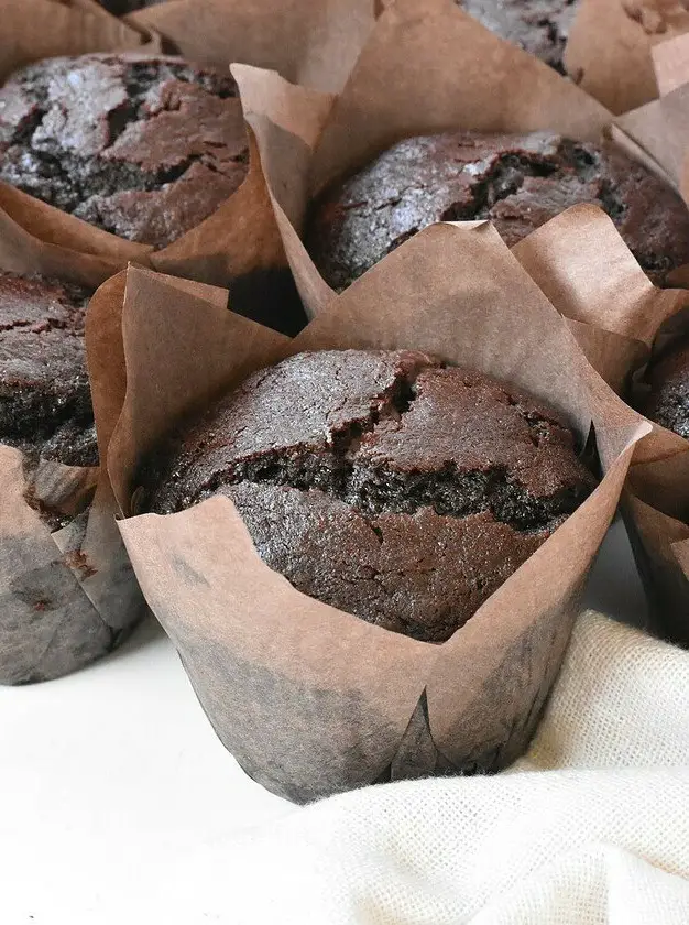 Bakery Style Double Chocolate Chip Muffins