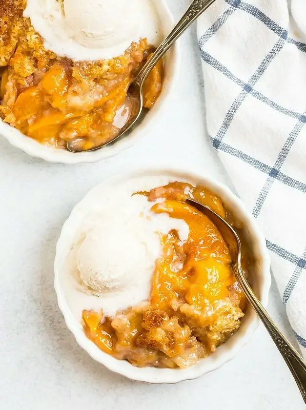 Dutch Oven Peach Cobbler