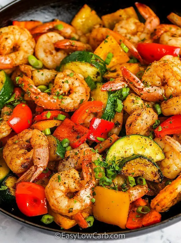 Easy Shrimp Vegetable Skillet