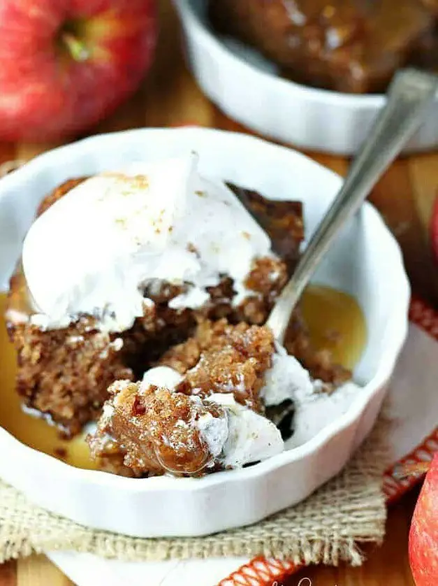 Sticky Apple Pudding Cake with Caramel Sauce