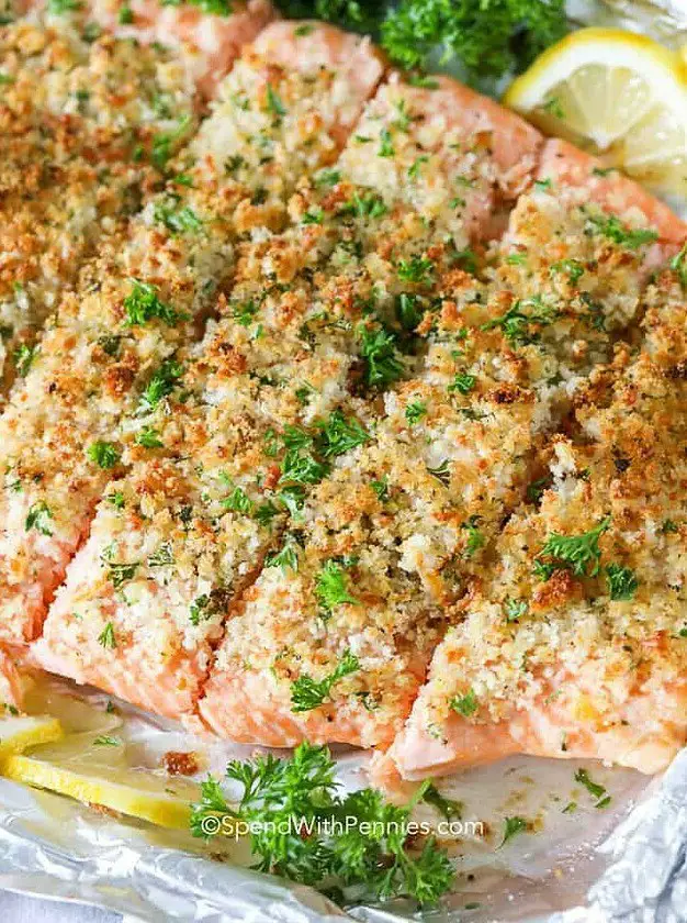 Herb Crusted Baked Salmon