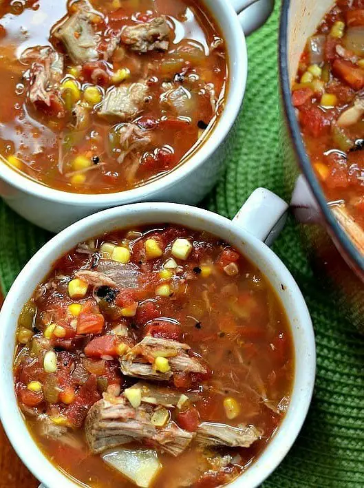 Blackened Corn and Smoked Pork Soup