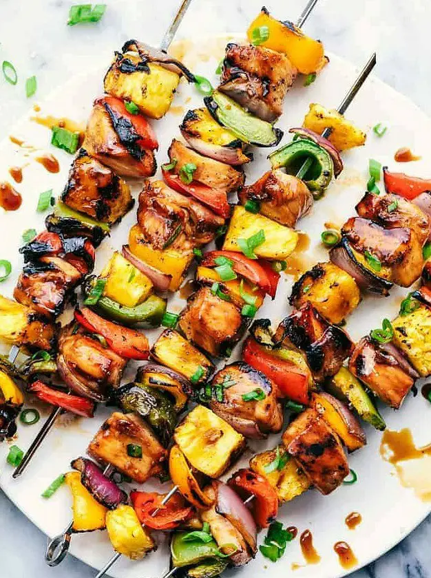 Hawaiian Teriyaki Chicken Skewers