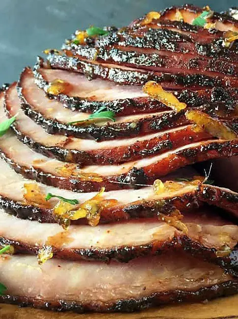 Grilled Ham with Orange Mustard Glaze