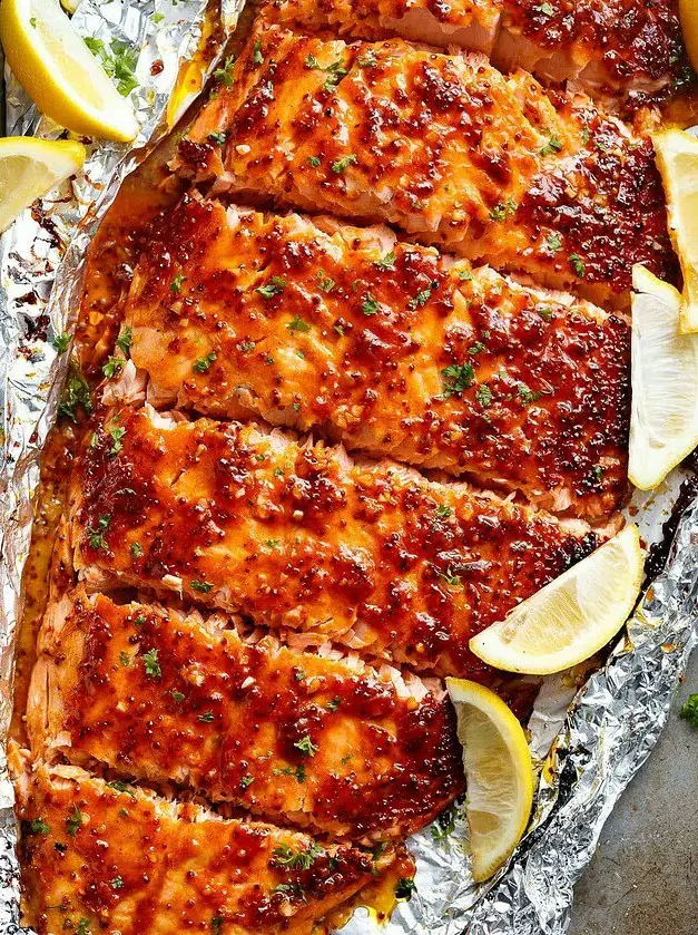 Honey Mustard Salmon in Foil