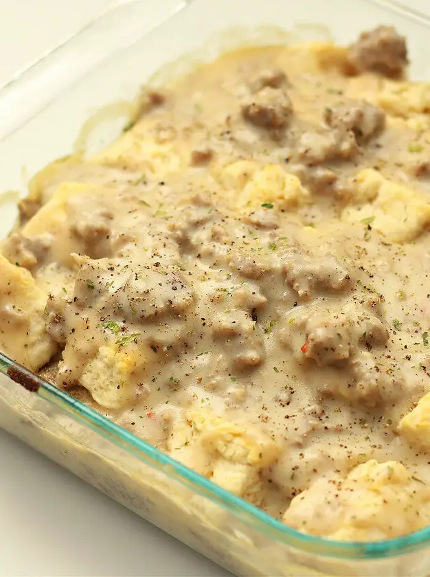 Instant Pot Biscuits and Gravy Casserole