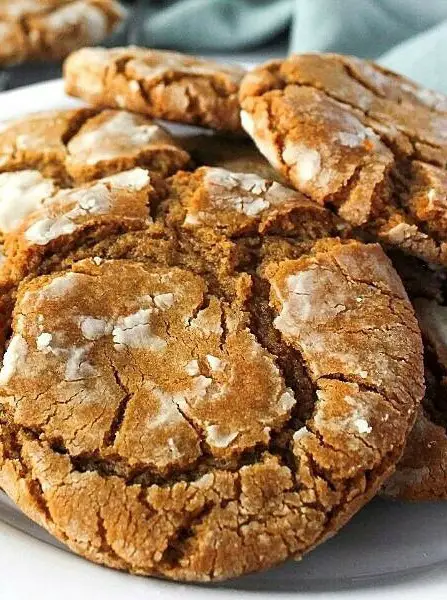 Gingerbread Crinkle Cookies