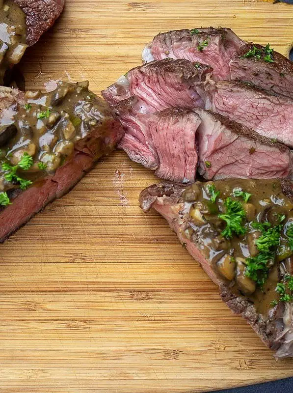 Sous Vide Veal Chops with Mushroom Sauce