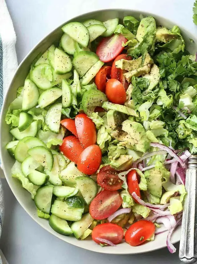 Romaine Tomato Avocado Salad