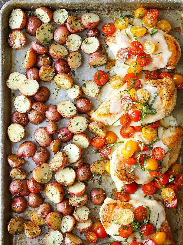 Sheet Pan Bruschetta Chicken