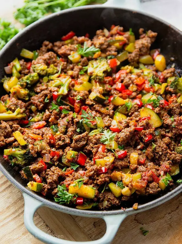 Ground Beef Veggie Skillet