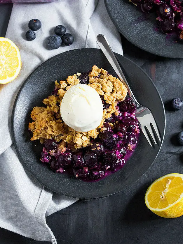 Lemon and Blueberry Crumble