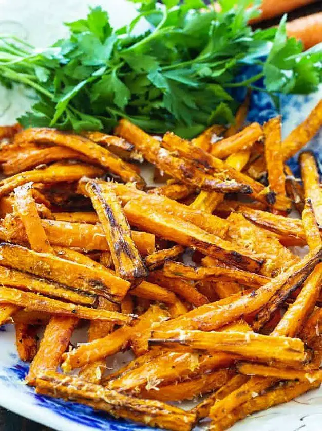 Air Fryer Garlic Parmesan Carrot Fries