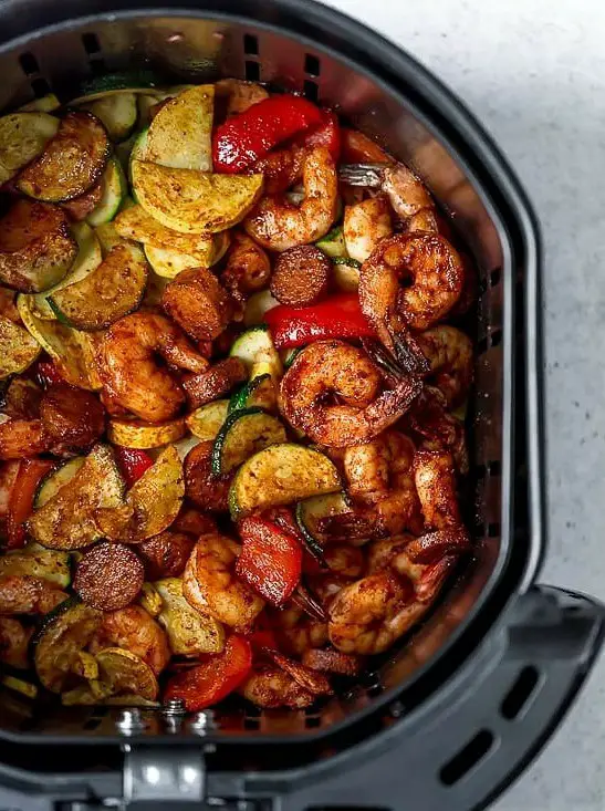 Air Fryer Cajun Shrimp Dinner