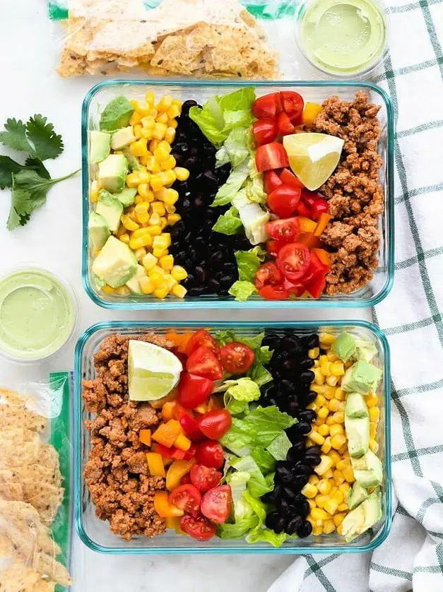 Taco Salad Meal Prep Bowls