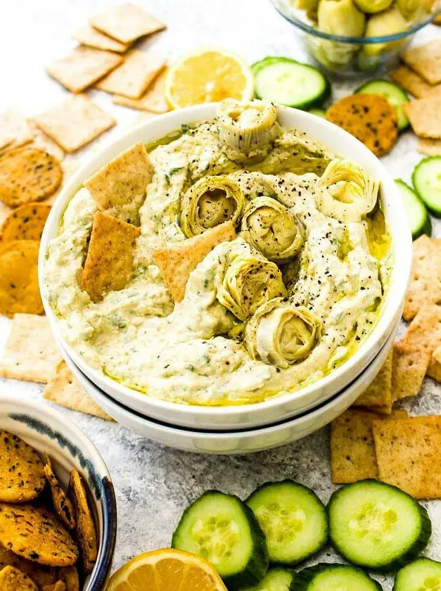 Spinach Artichoke Hummus