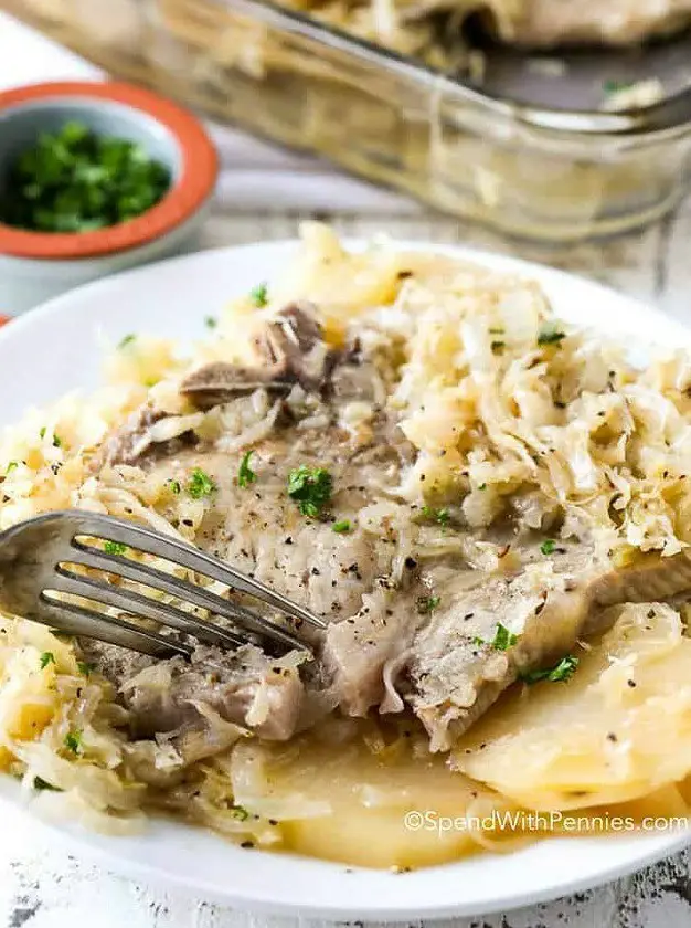 Pork and Sauerkraut Bake