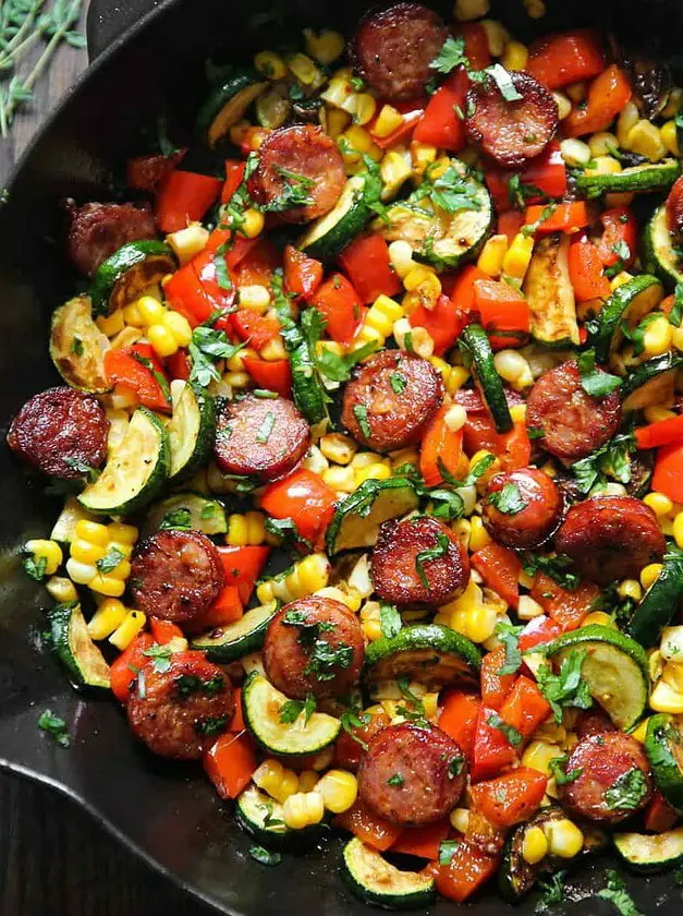 Sausage and Veggies Skillet