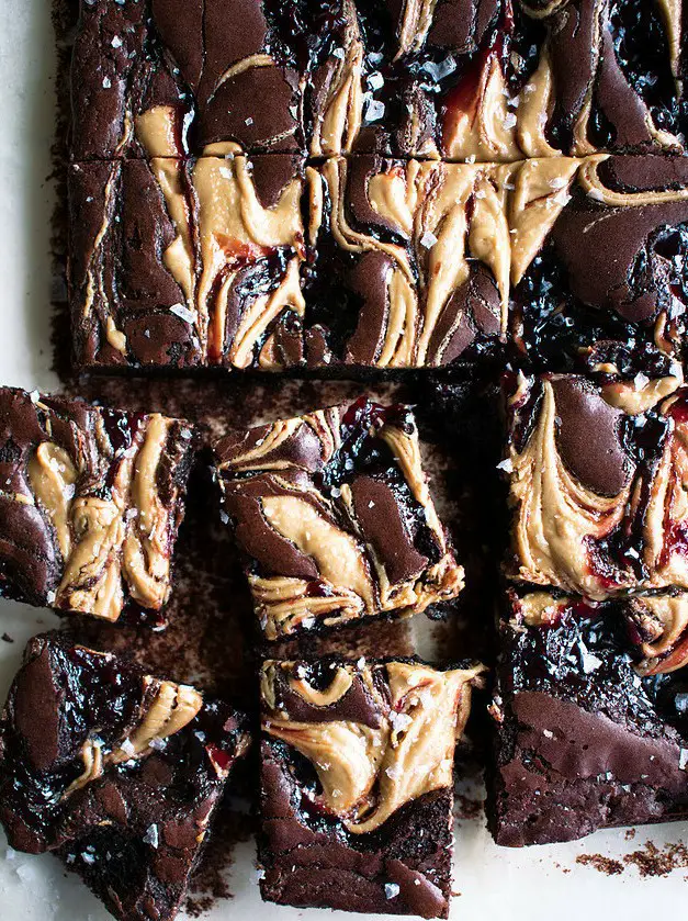 Peanut Butter and Jelly Brownies