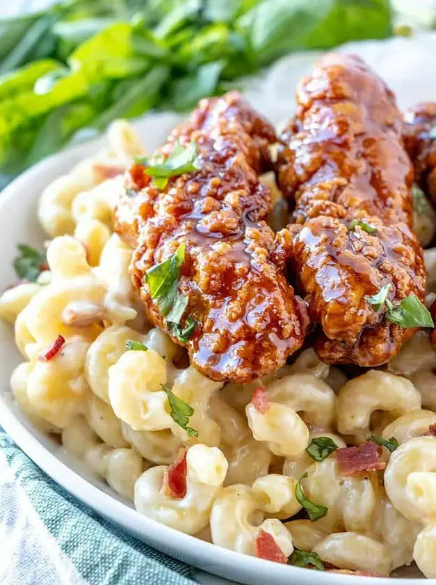 Honey Pepper Chicken Mac and Cheese