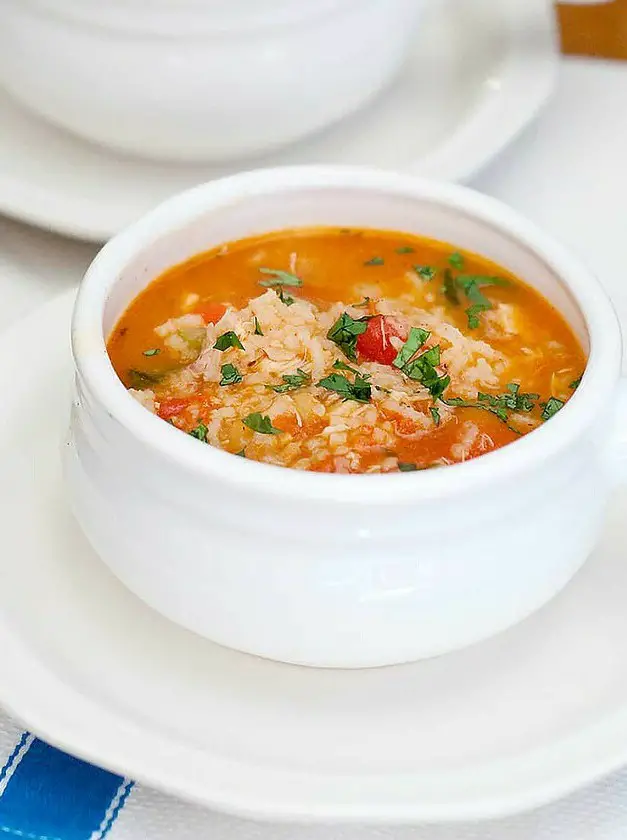 Spanish Chicken and Rice Soup