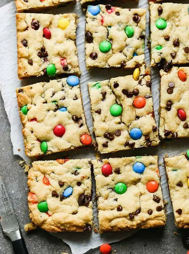 M&M Cookie Bars