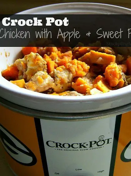 Crockpot Chicken with Apple and Sweet Potato