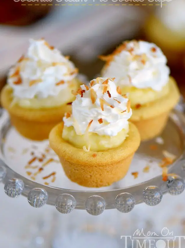 Coconut Cream Pie Cookie Cups