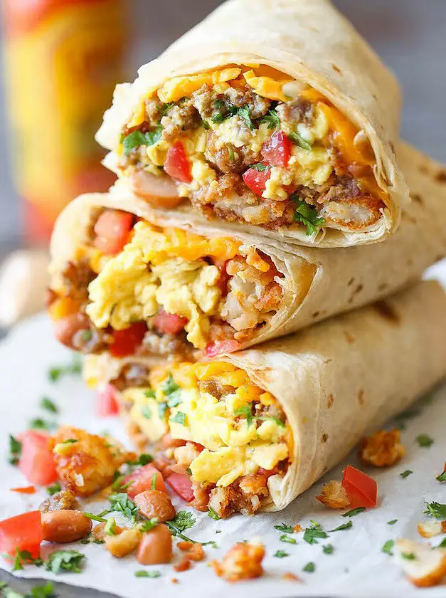 Freezer Breakfast Burritos