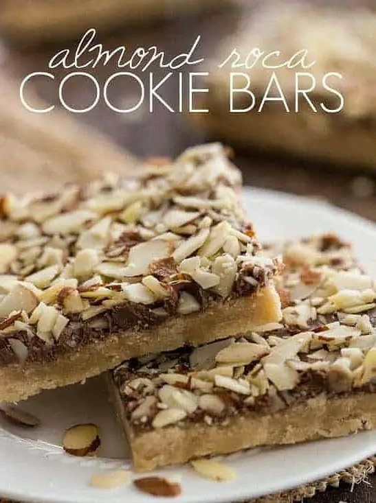 Almond Roca Cookie Bars