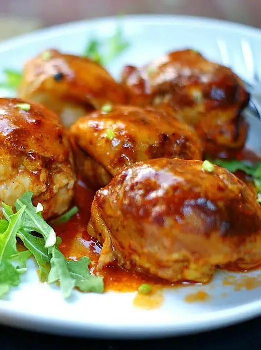 Easy Crock Pot BBQ Boneless Chicken Thighs