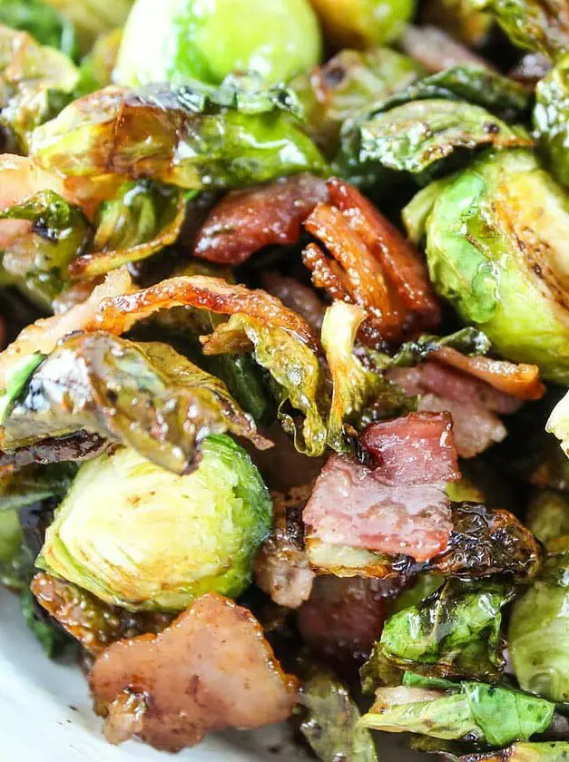 Air Fryer Brussels Sprouts with Maple Syrup