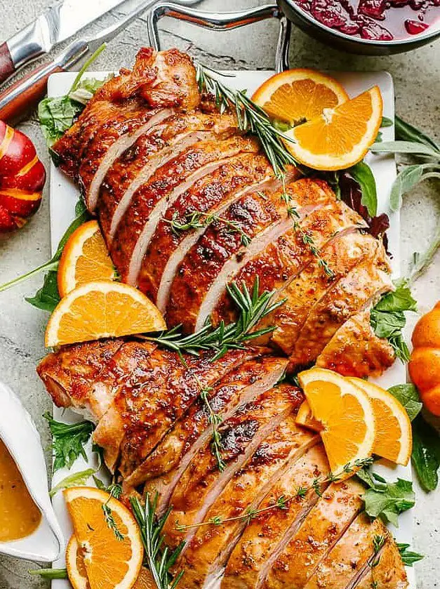 Garlic Lemon Butter Roast Turkey Breast