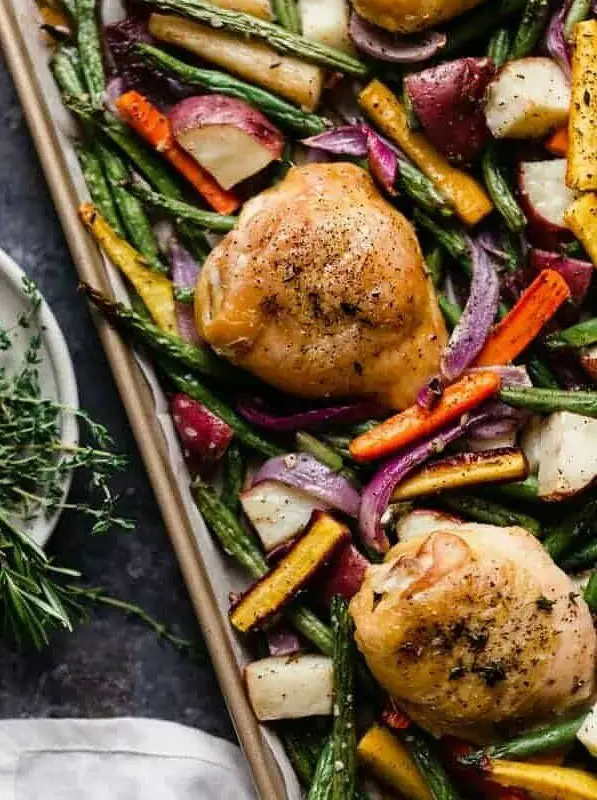 One-Pan Roasted Chicken and Vegetables