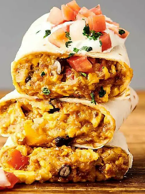 Vegetarian Breakfast Burritos