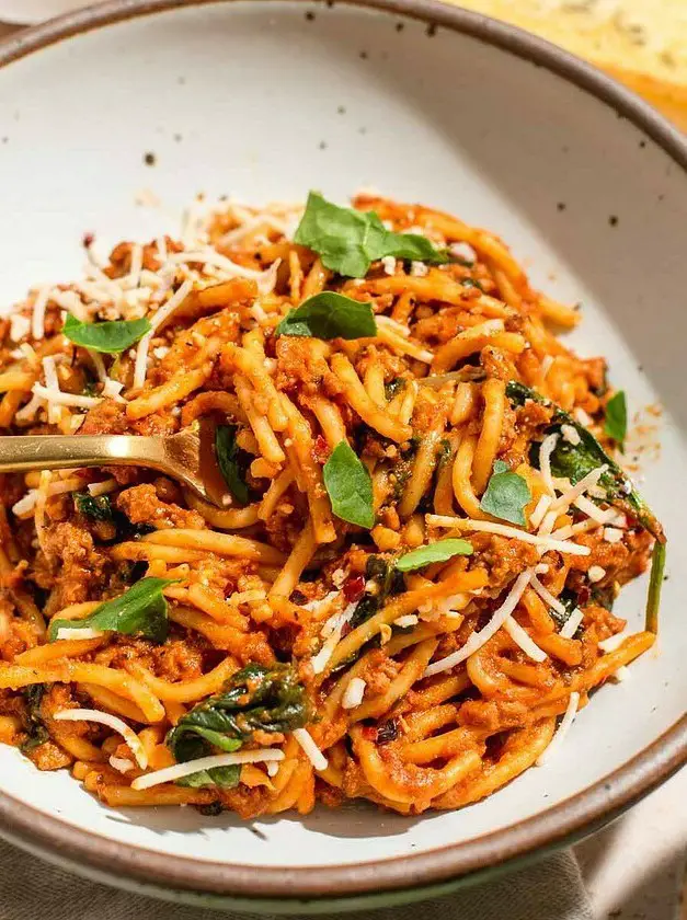 One-Pot Vegetarian Spaghetti