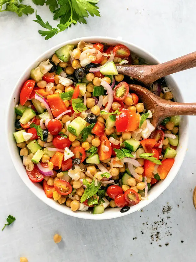 Mediterranean Chickpea and Feta Salad