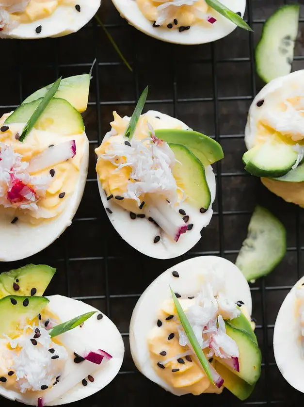 Crab Deviled Eggs