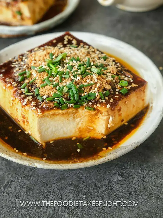 Cold Silken Tofu with Sweet Chili Sauce