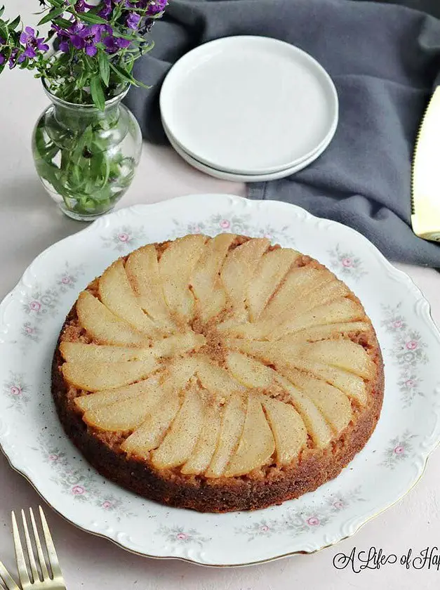 Upside-Down Pear Cake