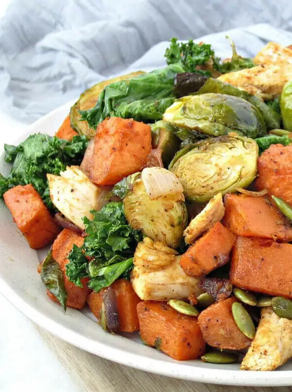 Leftover Turkey with Roasted Vegetables