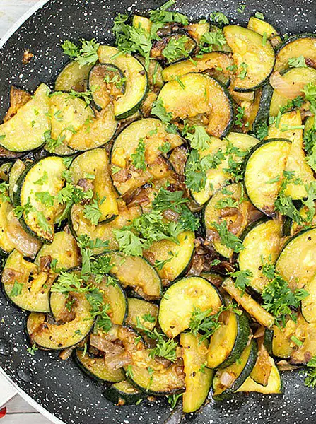 Garlic Onion Sauteed Zucchini