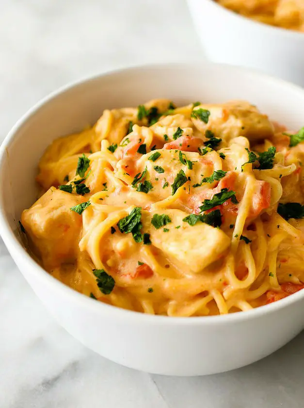 Instant Pot Cheesy Chicken Spaghetti