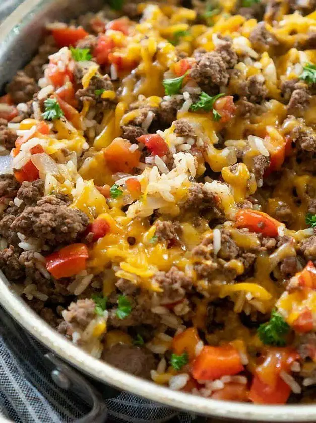 Ground Beef and Rice Skillet Dinner