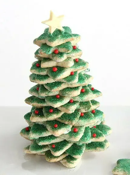 Stacked Sugar Cookies Christmas Tree